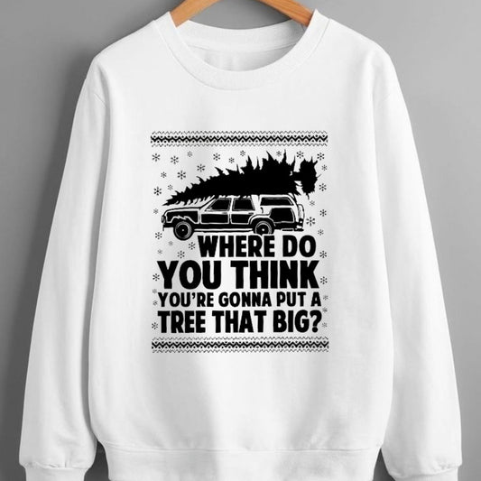 Funny Couples Christmas Sweatshirts – Christmas Vacation Big Tree Graphic Set