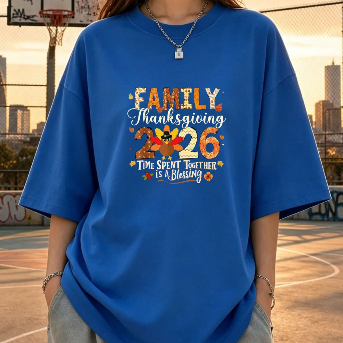 Feast & Freedom Thanksgiving 2026 T-Shirt – Matching Family Gobble Squad Graphic Tee