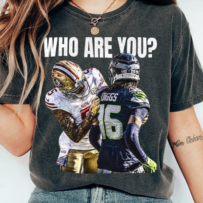 Comfort Colors® Mike Evans Who Are You Football T-Shirt – Retro Wide Receiver Graphic Tee