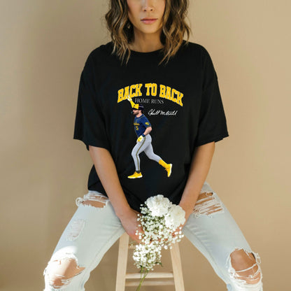 Back To Back Home Run Hero T-Shirt – Funny Baseball Stadium Game Day Graphic Tee