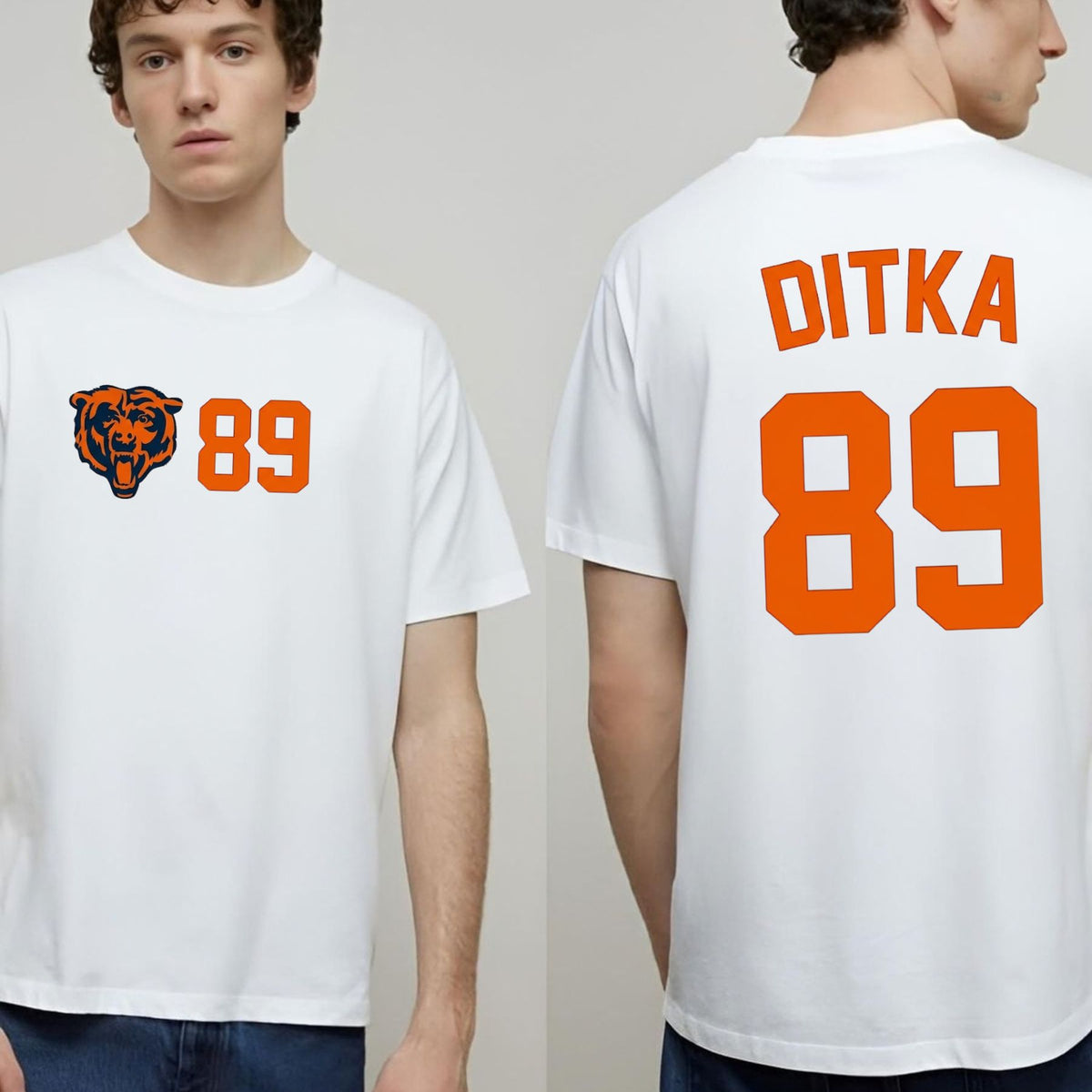Mike Ditka #89 Chicago Bears T-Shirt – Legendary Football Player Jersey Graphic Tee for Men & Women