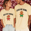 Festive Friction Tee – Funny "Eat My Cookie & Lick My Icing" Matching Holiday Graphic Shirt