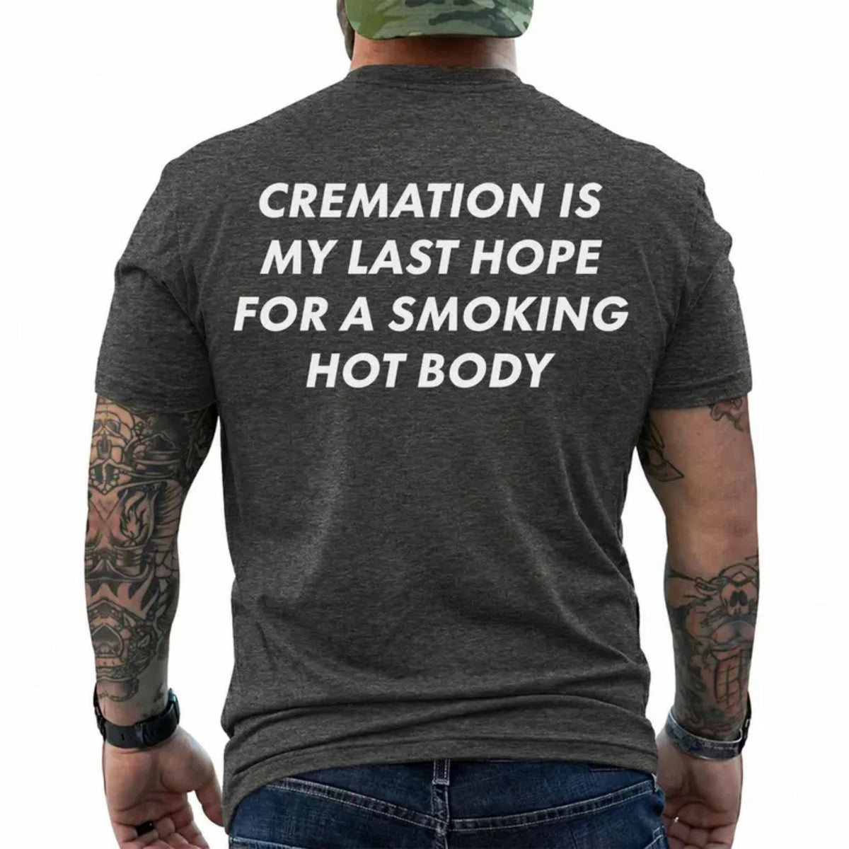 Smoking Hot Body Goals T-Shirt – Dark Humor Cremation Joke Graphic Tee