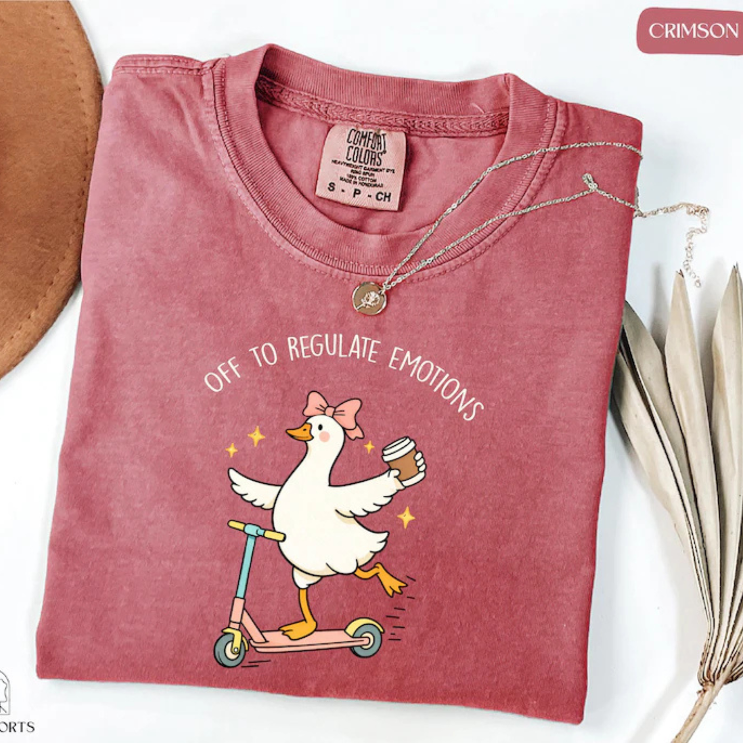 Off To Regulate My Emotions Silly Goose Graphic Tee - Retro Soft Vintage Cotton Unisex Mental Health Counselor & Teacher Gift T-Shirt