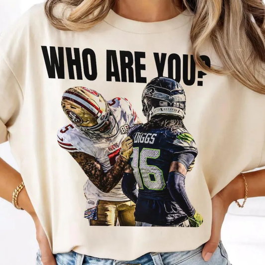Comfort Colors® Mike Evans Who Are You Football T-Shirt – Retro Wide Receiver Graphic Tee