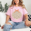 Thanksgiving Turkey Orange Bow T-Shirt – Cute Coquette Fall Holiday Graphic Tee