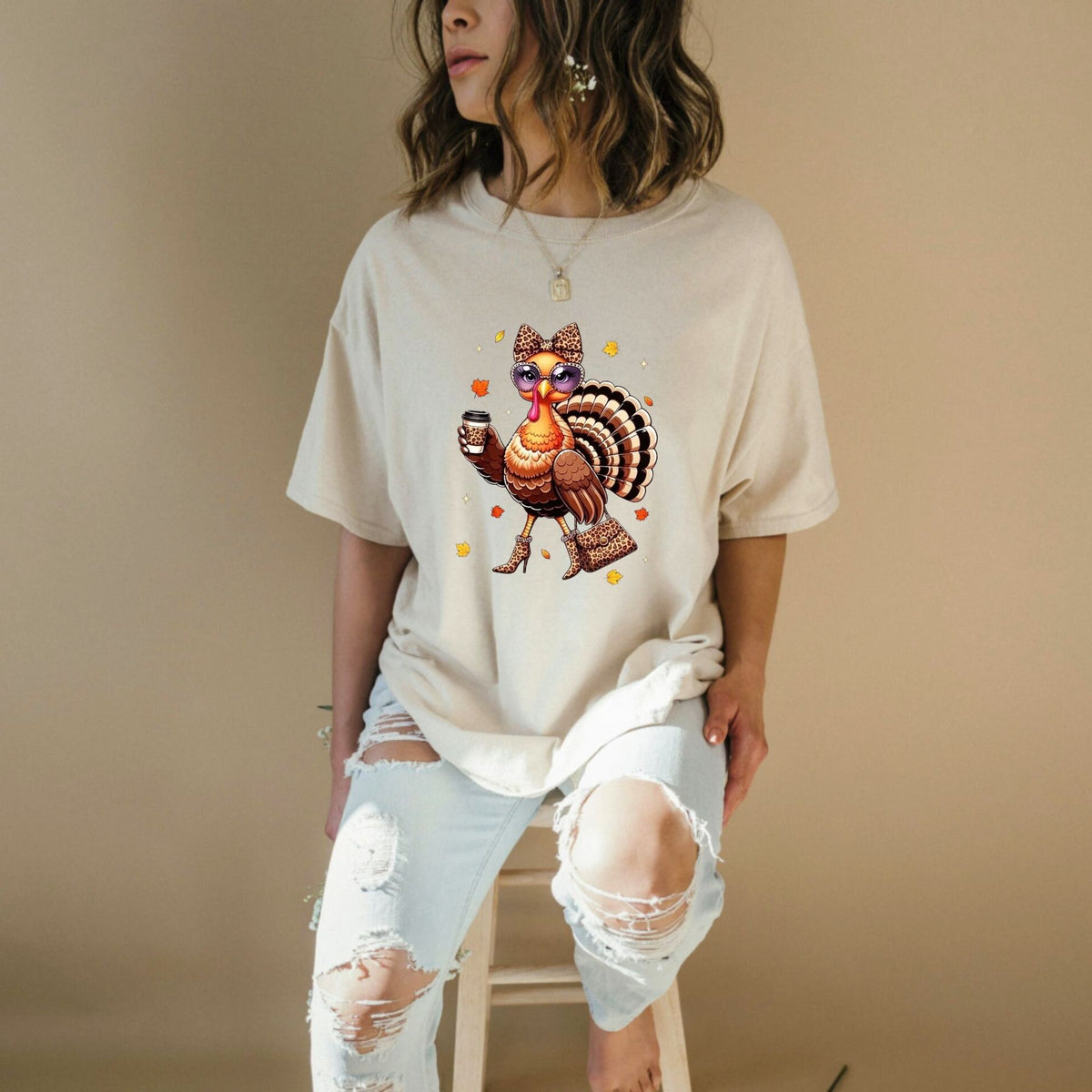 Leopard Turkey Coffee Rush T-Shirt – Funny Thanksgiving Day Graphic Tee
