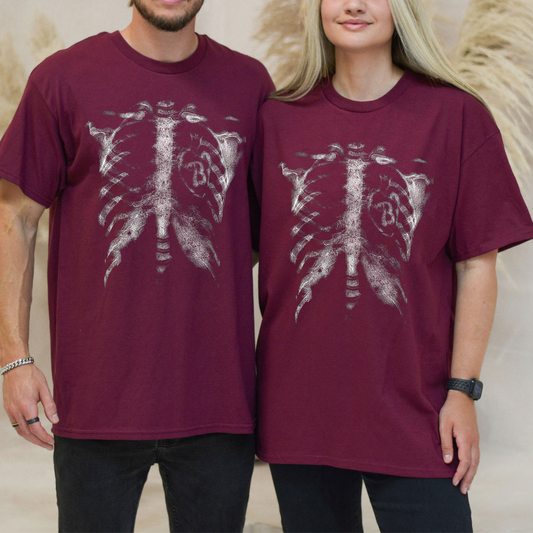 Chamber Inversion X-Ray Tee – Anatomical Skeleton Ribcage Streetwear Shirt