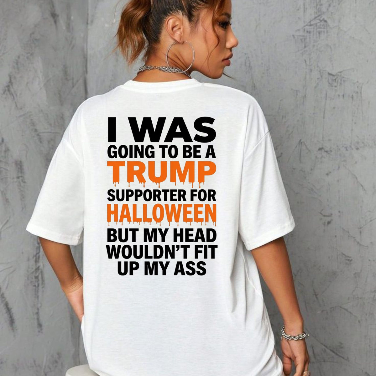 Spooky Election Chaos Back Print T-Shirt – Funny Political Humor Halloween Tee