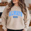 Blue Distressed Always Cold Sweatshirt