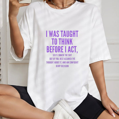 Calculated Impulse Decision T-Shirt – Funny Sarcastic Women's Humor Graphic Tee