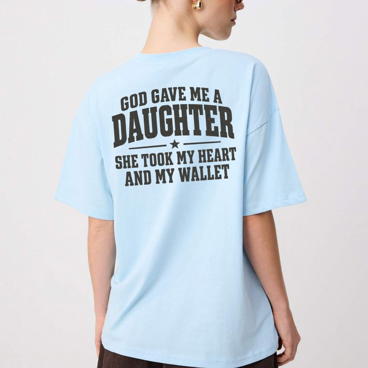 Heart & Wallet Stolen By Daughter T-Shirt – Funny Girl Dad Quote Graphic Tee