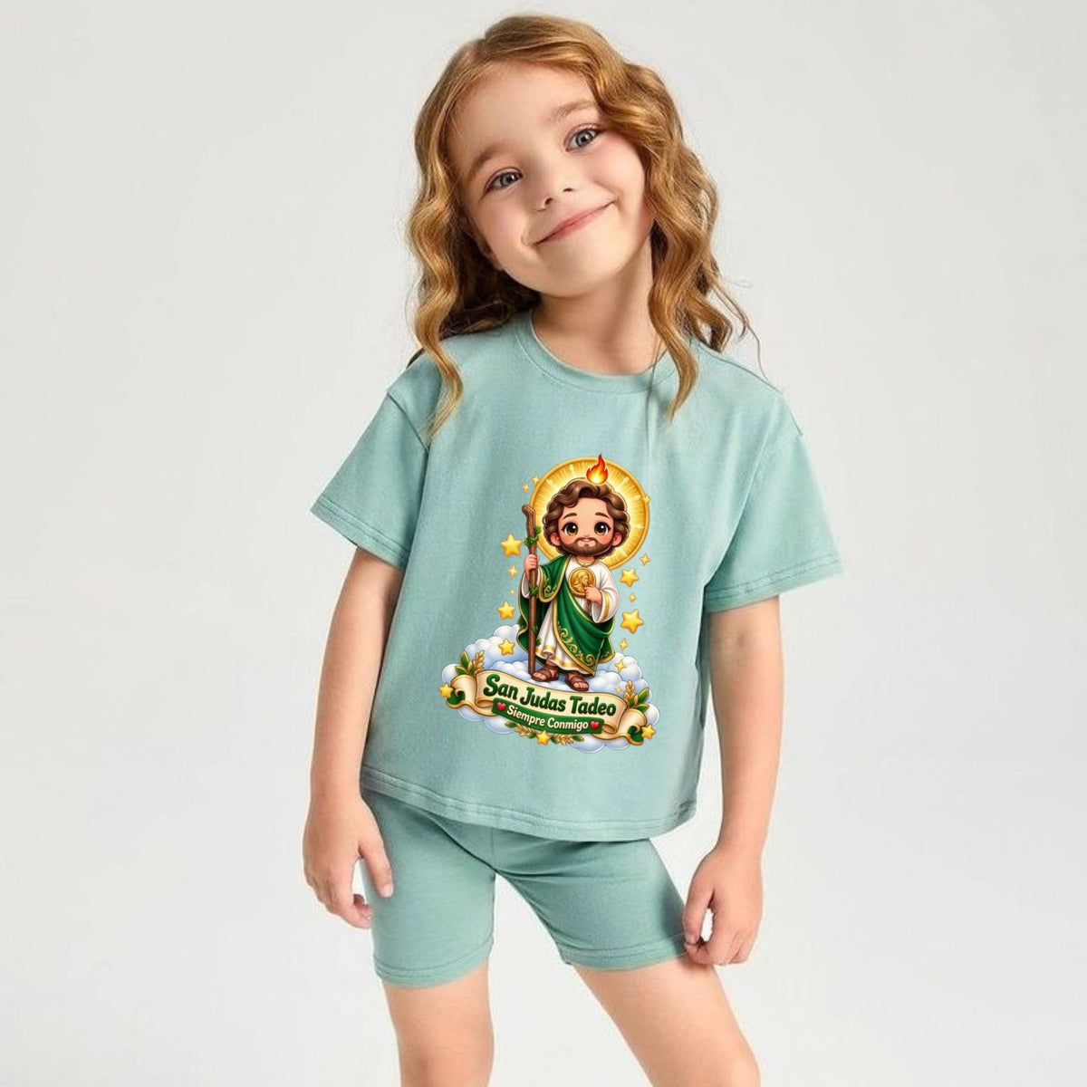 San Judas Tadeo Siempre Conmigo Kids T-Shirt