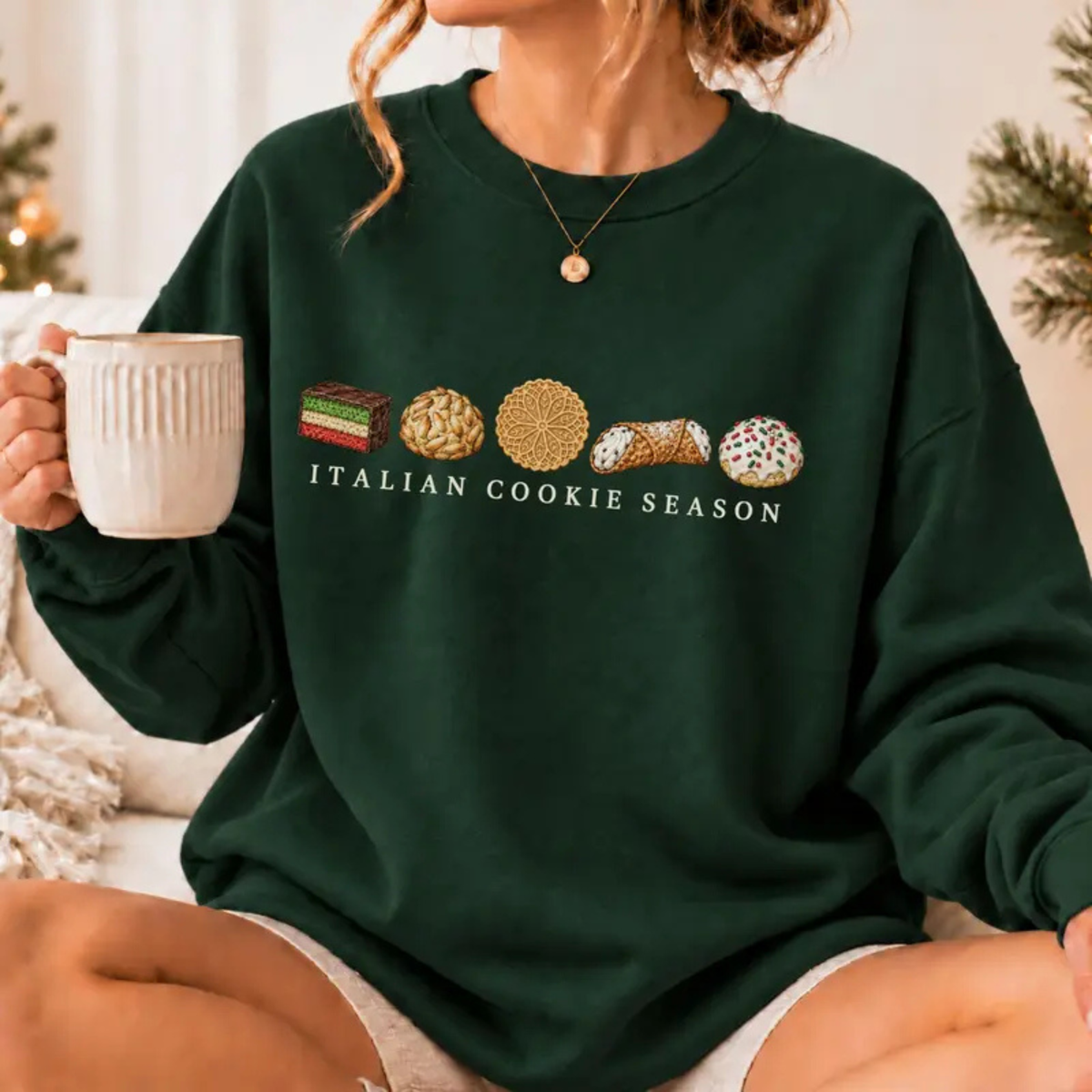Italian Bakery Christmas Crewneck Sweatshirt | Gift for Italian Bakers
