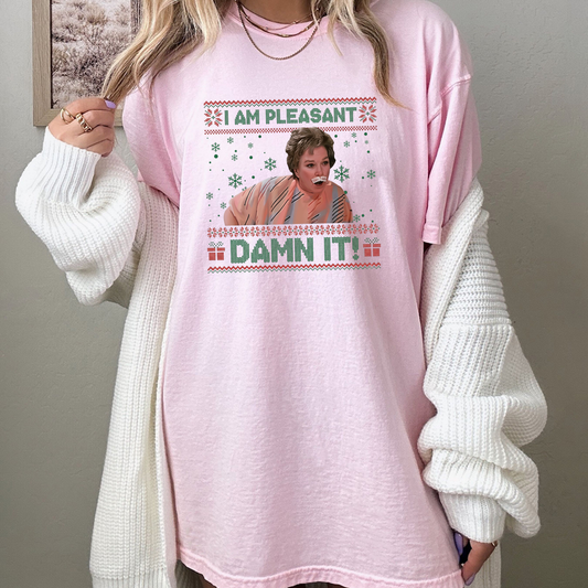 I Am Pleasant Ugly Christmas Graphic T-Shirt