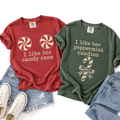 "I'm With The Witch" Funny Broomstick Halloween Couples T-Shirt