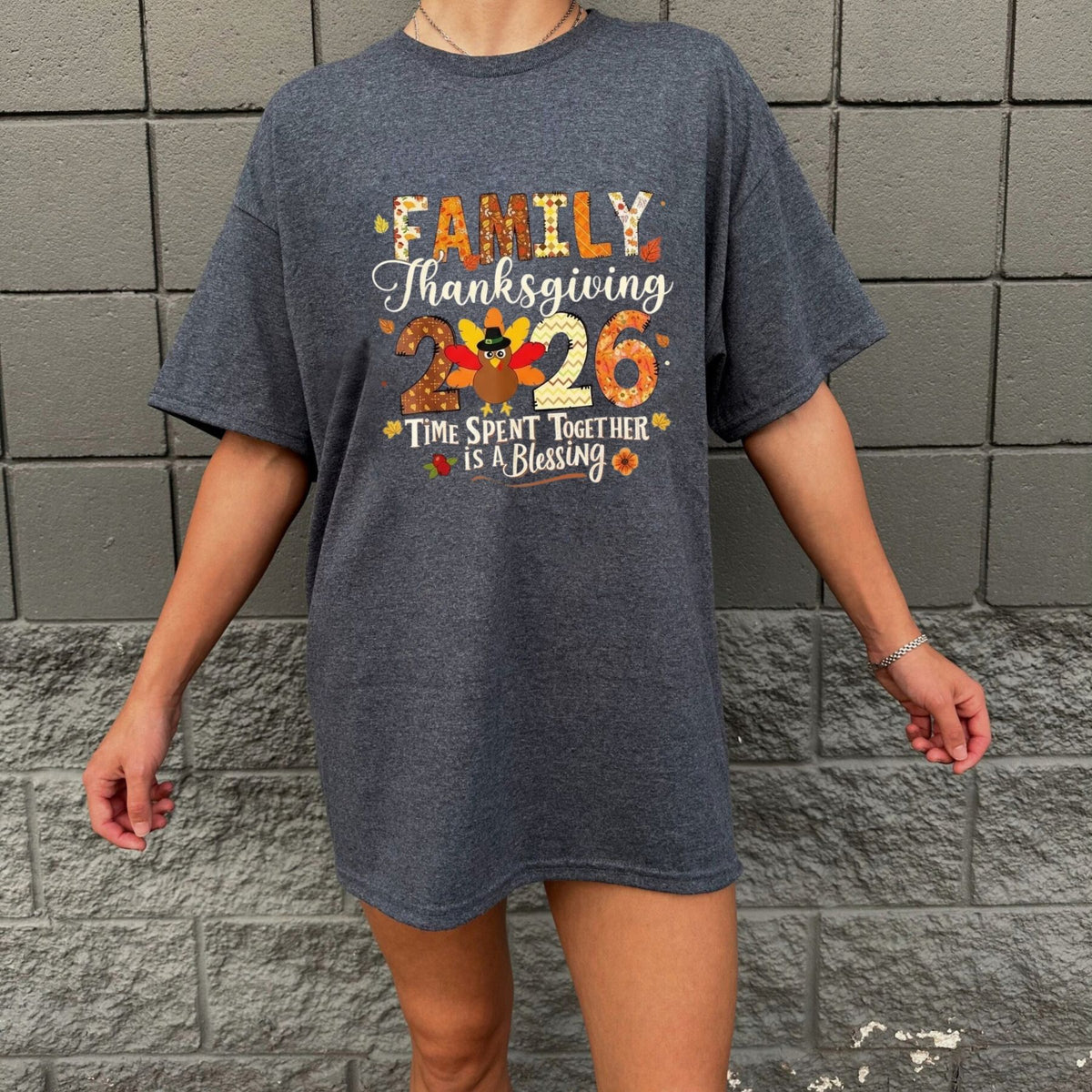 Feast & Freedom Thanksgiving 2026 T-Shirt – Matching Family Gobble Squad Graphic Tee