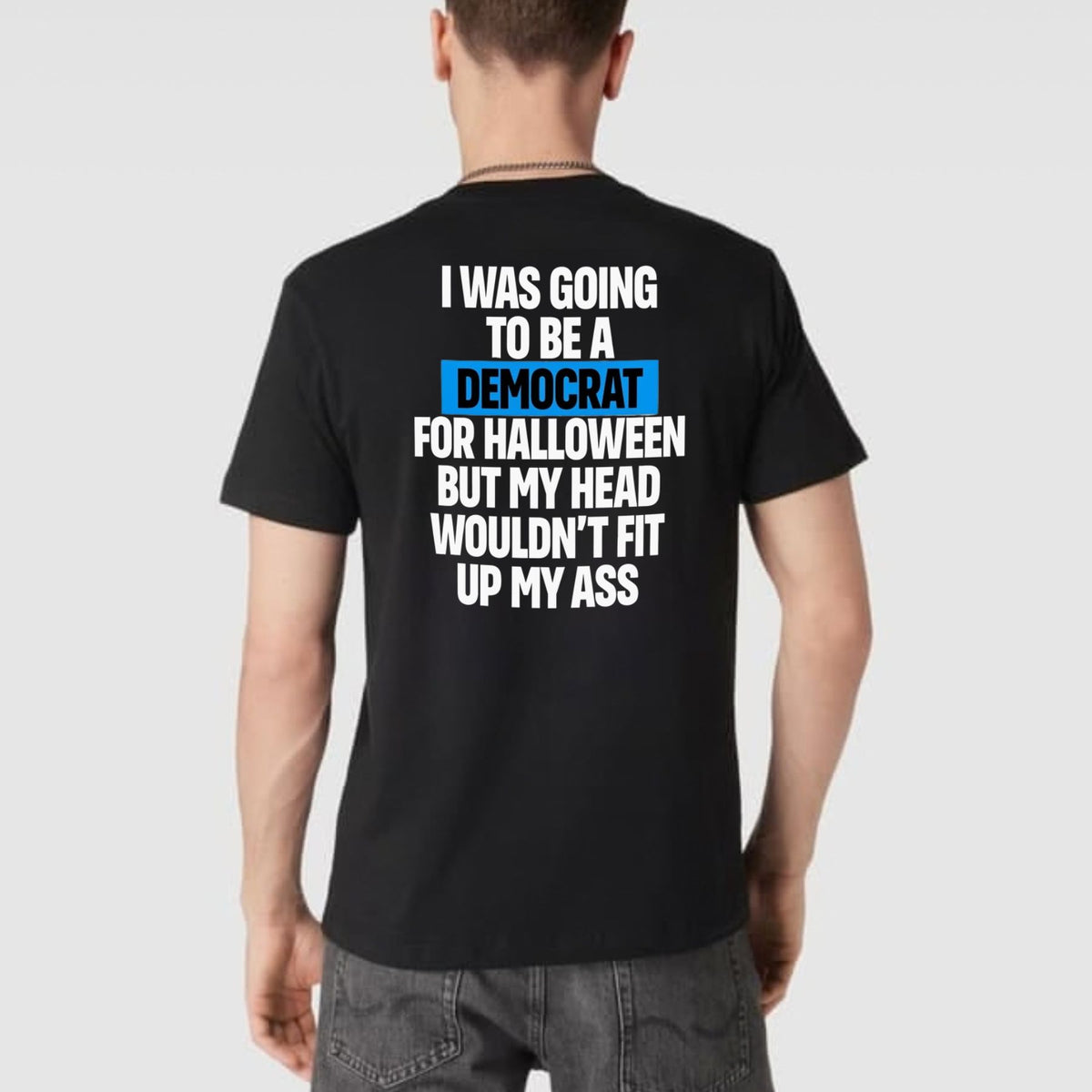 Spooky Left Wing Lazy Costume T-Shirt – Funny Election Season Political Satire Tee
