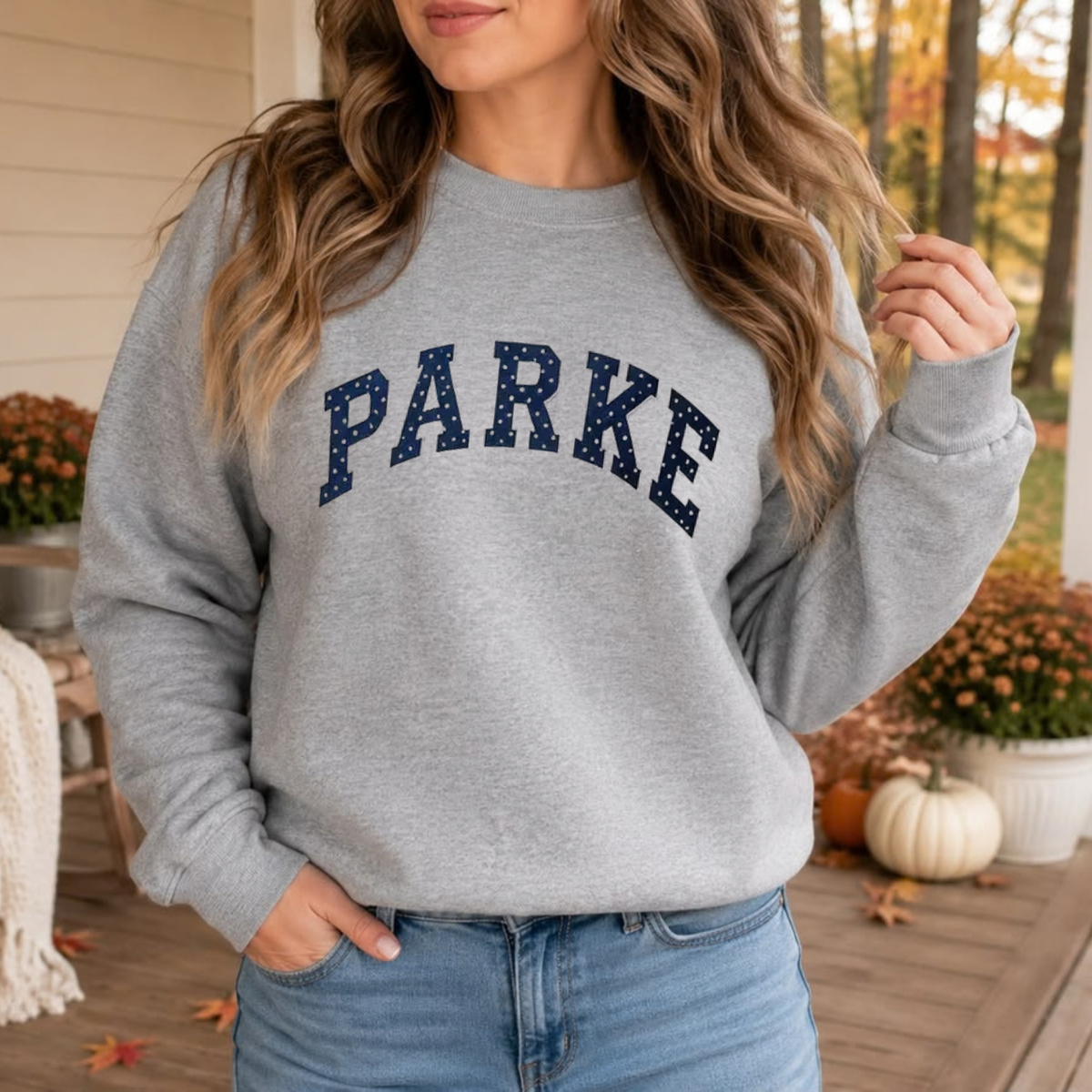 Parke Horizon Crewneck – Preppy Varsity Minimalist Graphic Sweatshirt