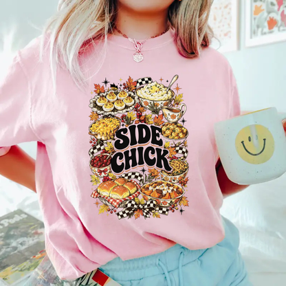 "Side Chick" Funny Thanksgiving Turkey Day Graphic Shirt