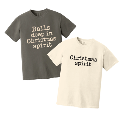 Festive Friction Tee – Retro Matching Couple Christmas Graphic Shirt