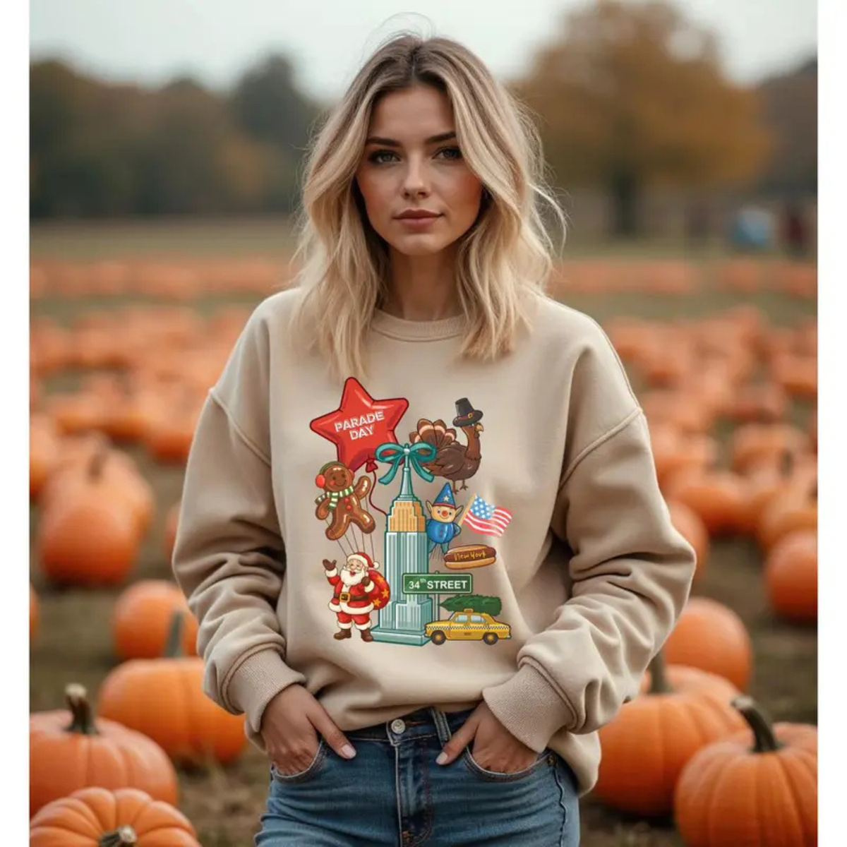 "Thanksgiving Day Parade" New York City Holiday Sweatshirt
