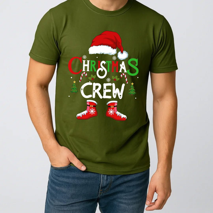 "Christmas Crew" Matching Holiday Party Graphic Shirt