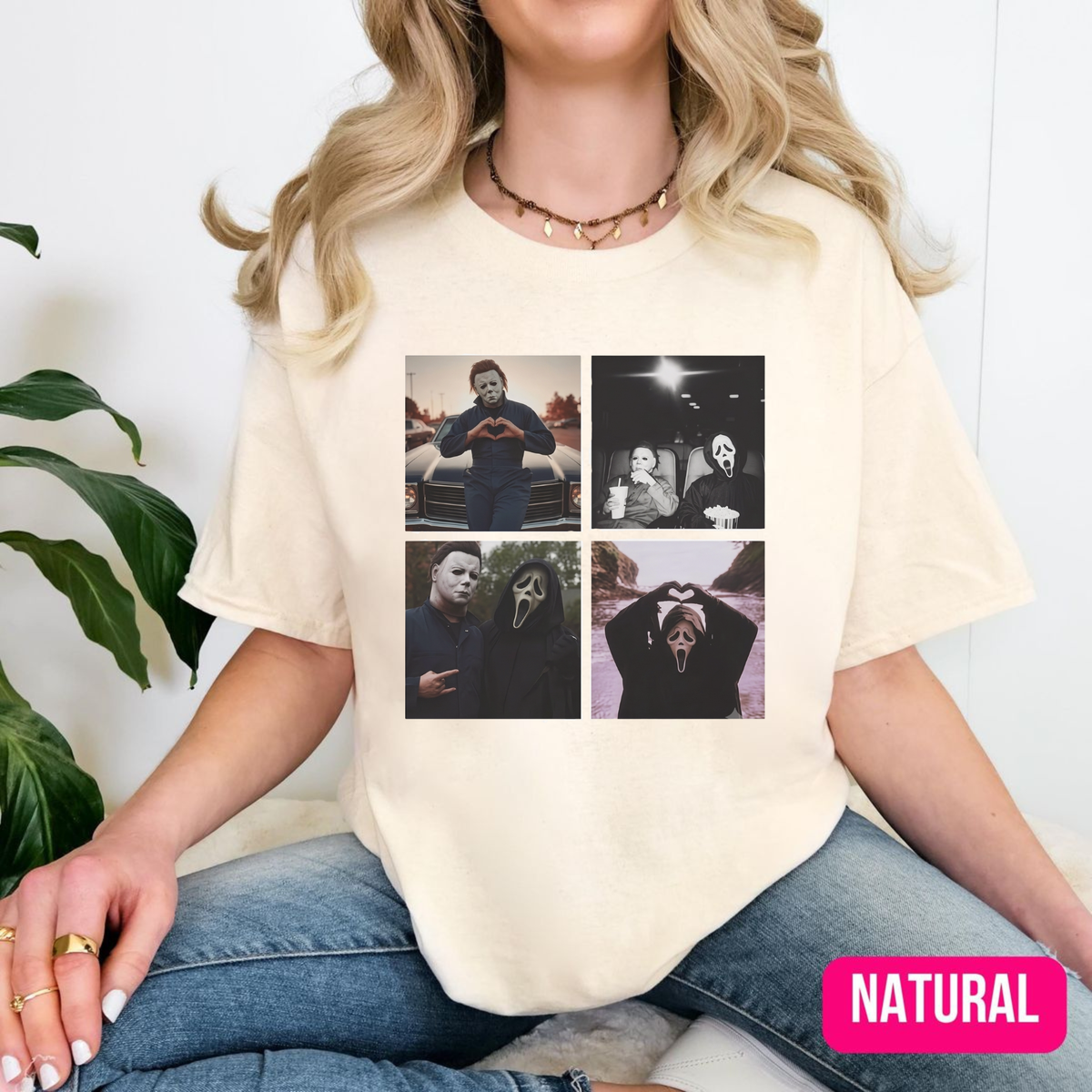Vintage Slasher Horror Collage Streetwear Graphic T-Shirt