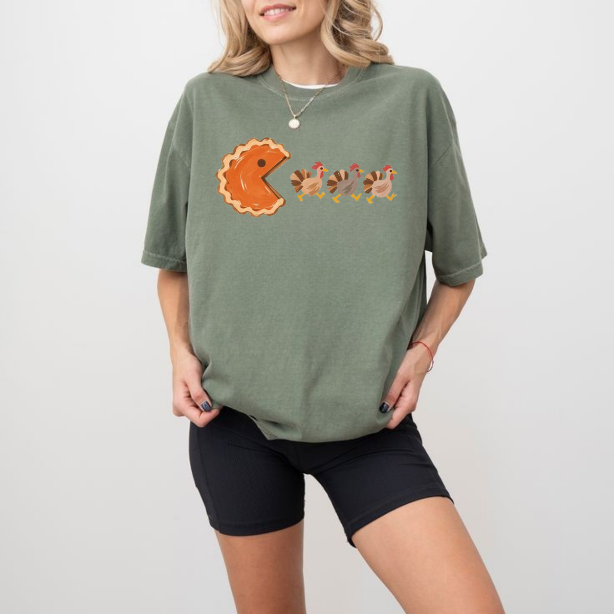 Gobble Maze Tee – Funny Retro Pumpkin Pacman Thanksgiving Graphic Shirt