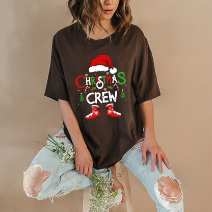 "Christmas Crew" Matching Holiday Party Graphic Shirt