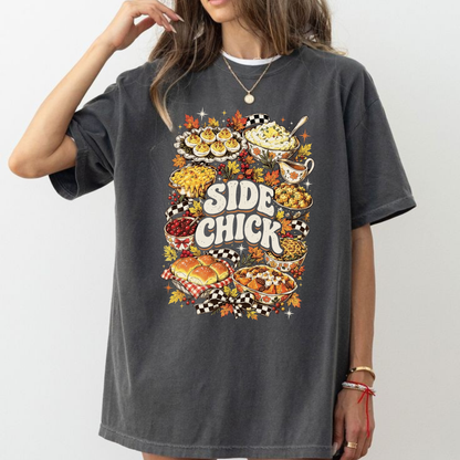 "Side Chick" Funny Thanksgiving Turkey Day Graphic Shirt