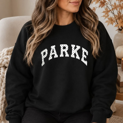 Parke Horizon Crewneck – Preppy Varsity Minimalist Graphic Sweatshirt