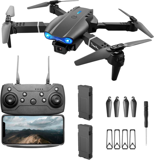 Drone HD Double Caméra, WiFi FPV Pliable RC Quadricoptère