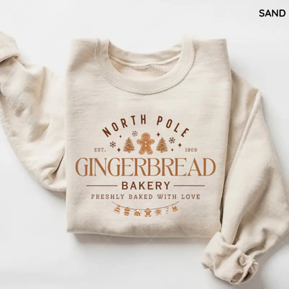"Gingerbread Bakery" Aesthetic Holiday Cookie Sweatshirt