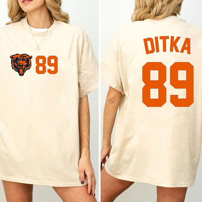 Mike Ditka #89 Chicago Bears T-Shirt – Legendary Football Player Jersey Graphic Tee for Men & Women - Hiyamart