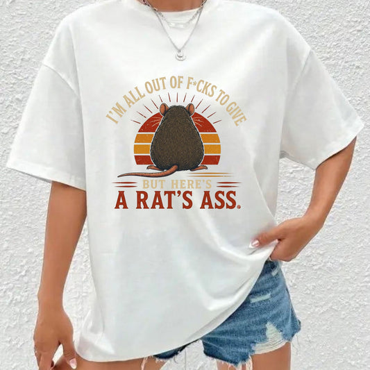 Rodent Bargain Compromise T-Shirt – Vintage Sarcastic Rat Graphic Tee - Hiyamart