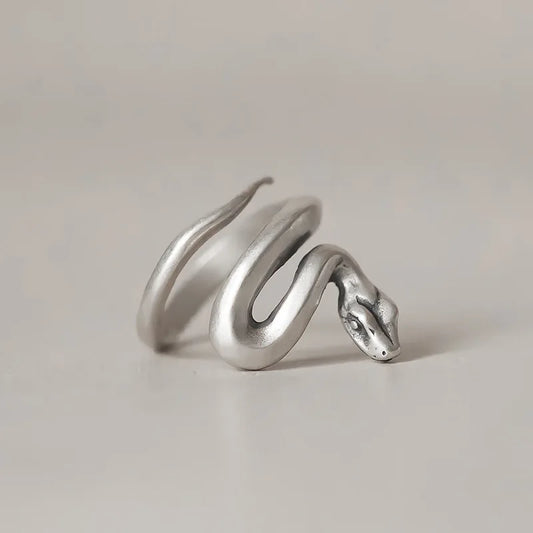 Bague serpent réglable givrée en argent sterling 925 pour femmes, accessoires de bijoux de fiançailles, vente en gros, bijoux en argent 925