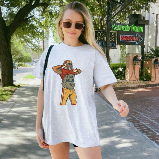San Francisco Game Day Showdown T-Shirt – Retro Pop Art Comic Football Tee - Hiyamart