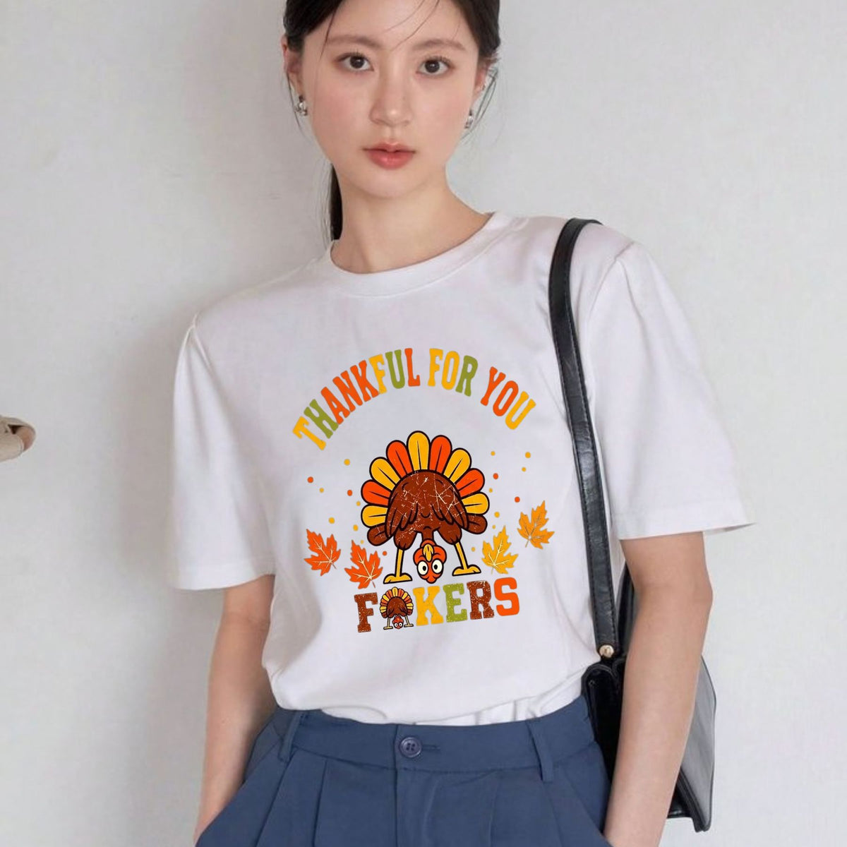 Sarcastic Squad Gratitude T-Shirt – Vintage Friendsgiving Humor Graphic Tee - Hiyamart