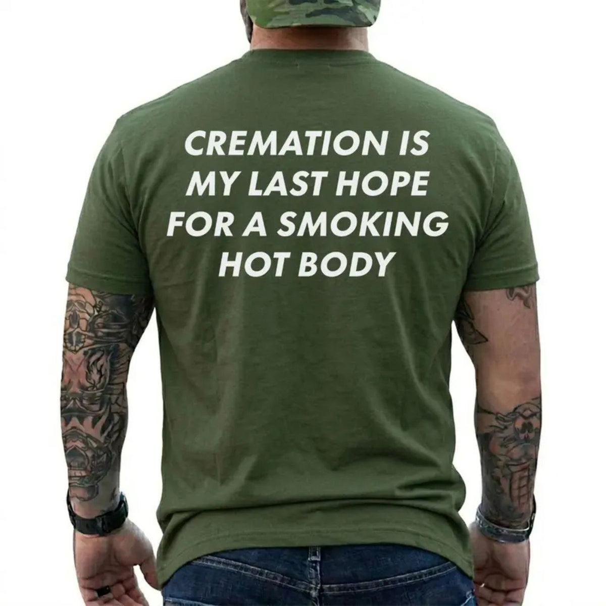 Smoking Hot Body Goals T-Shirt – Dark Humor Cremation Joke Graphic Tee - Hiyamart