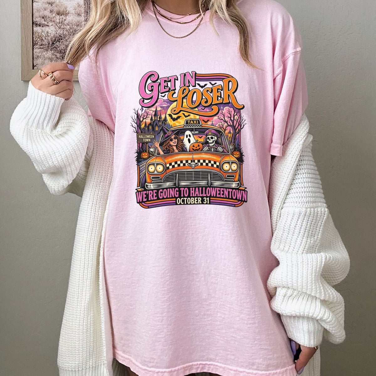 Spooky Express Destination T-Shirt – Nostalgic Retro Halloween Travel Graphic Tee - Hiyamart