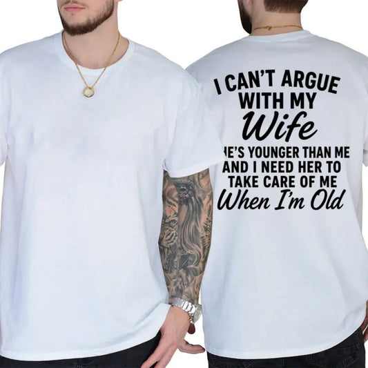 Younger Wife Victory Logic T-Shirt – Funny Husband Marriage Humor Graphic Tee - Hiyamart