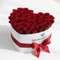 Heart White Box | Red Roses